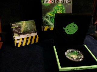 2017 Perth Tuvalu $1.  GHOSTBUSTERS - SLIMER 1 oz SIlver Proof Mintage 5000 2