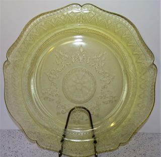 Vtg 1933 Patrician Spoke Amber Federal Depression Glass Platter Dinner Plate 11 "