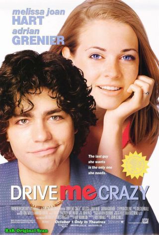Movie Poster Drive Me Crazy 1999 Melissa Joan Hart 27x40 " Film Sheet 1