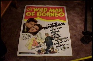 Wild Man Of Borneo 1941 Orig Movie Poster Frank Morgan