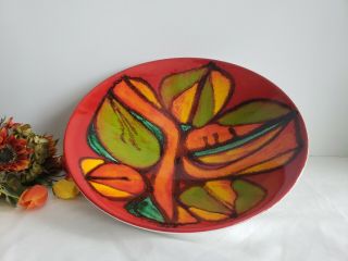 Poole Pottery Large Serving Bowl - 58 Delphis Abstract Painted Bowl One A Kind