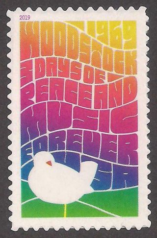 2019 1969 Woodstock 3 Days Of Peace And Music Festival 50th Anniversary Us Stamp