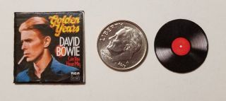 Miniature Record Album Barbie 1/12 1 " Dollhouse David Bowie Golden Years