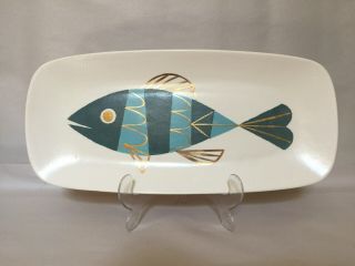 Modernist Art Pottery - Fish Platter - Rectangular Shape - Studio Hand Crafted