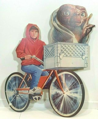 Et The Extra Terrestrial Movie Theater Lobby Elliott Bike Cardboard Display 1982
