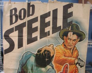 1937 Bob Steele The Red Rope Cowboy Silent Movie Advertisement Poster Tom Shaw 2