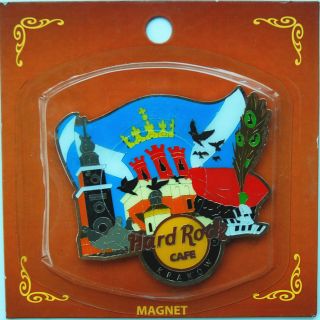 Hard Rock Cafe Krakow Alternative City Magnet (not Opener) On Card