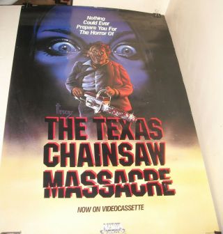 Rolled 1984 The Texas Chainsaw Massacre Video Release Advance Movie Poster