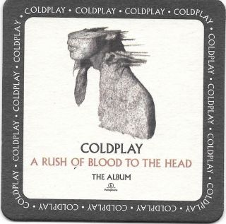 Coldplay A Rush Of Blood To The Head Uk Promo Beermat
