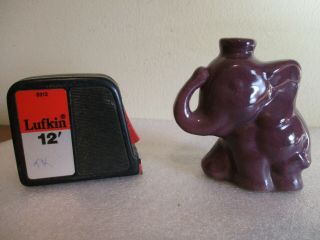 Uhl Pottery Miniature Purple Elephant Flask Bottle Jug