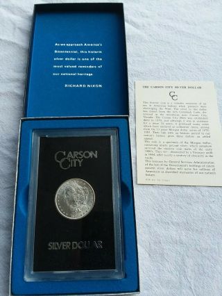 1883 - Cc Morgan Silver Dollar $1 Coin Carson City - W/ Box Gsa Holder