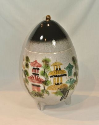 Sascha Brastoff California Pottery Pagoda Large Covered Jar
