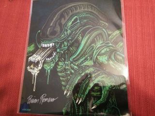 Bam Box Exclusive Alien Horror Art Print Signed By Artist Brian Romero W/coa