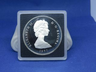 1977 Turks & Caicos Islands 50 Crowns Solid Silver Proof Coin In Plastic Case Mh