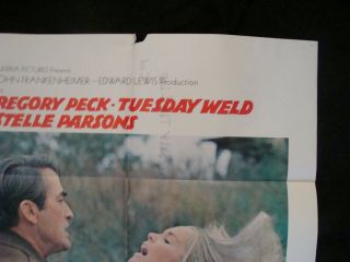 I WALK THE LINE movie poster GREGORY PECK TUESDAY WELD 1970 One sheet 3
