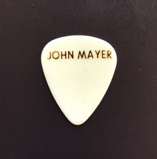 John Mayer Trio Jm3 On Nye 2006 Guitar Pick 12.  29 - 31.  05.  White Pick Gold Print