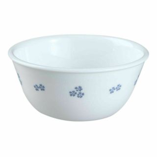 4 Corelle Livingware Secret Garden 12 - Oz Rice Dessert 5 " Side Bowl Blue Floral