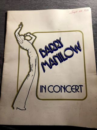 Barry Manilow In Concert Program - 1978 Tour Booklet