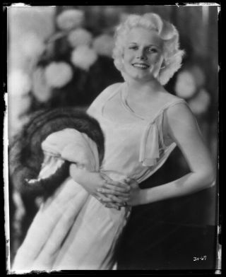 Blonde Bombshell Jean Harlow 1930s 8x10 Large Format Camera Negative 2