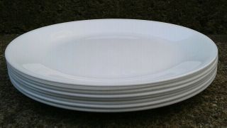 Set Of 8 Corelle Winter Frost White Dinner Plates 10.  25”