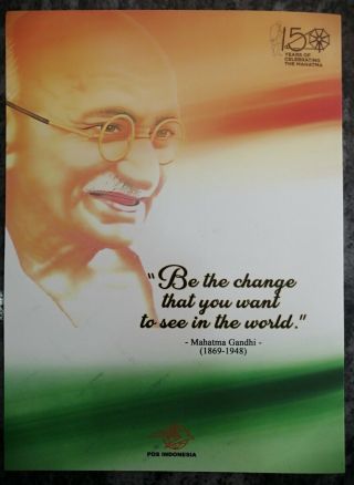 Indonesia 2019 Mahatma Gandhi Limited Edition Pack With Sheet,  Fdc