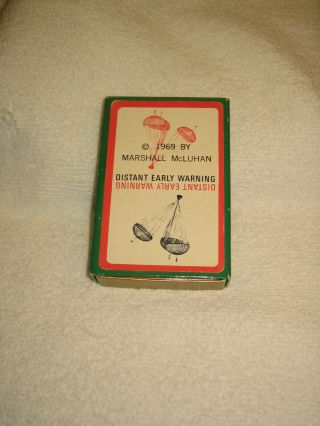 Rare Vintage 1969 Distant Early Warning Card Deck By Marshall Mcluhan W/instruc 