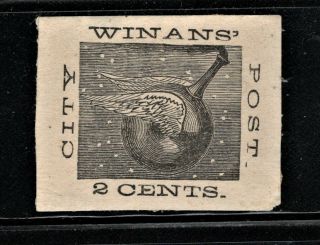 Hick Girl Stamp - U.  S.  Local Post Stamp Winan 