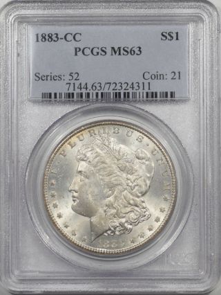 1883 - Cc Morgan Dollar Pcgs Ms - 63