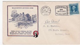 George Washington 5c 710 Us First Day Cover 1932 Ioor Cachet Fdc