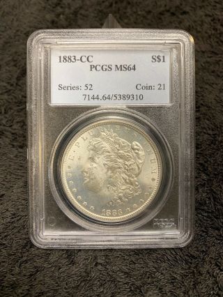 1883 “cc” Morgan Dollar Pcgs Ms 64