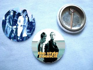 Style Council - 2 Badges Mods Paul Weller Oasis The Jam
