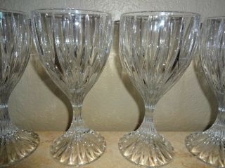 SET of 4 MIKASA PARK LANE Crystal WINE Glasses 6 3/8 inches high 2