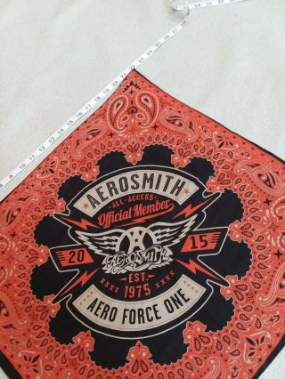 Aerosmith Aero Force One tour bandana official 2015 1975 rare 3