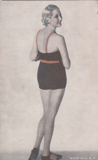 Thelma Todd - Hollywood Starlet Bathing Beauty Pin - Up 1930s Arcade/exhibit Card
