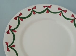 Set 6 Elegant Christmas Holiday Hand Painted Ceramic Pottery Plates Lamas Italy