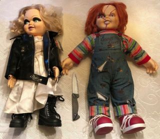 Bride Of Chucky Life Size 24in " Chucky & Tiffany " 2 Doll Spencer 