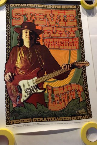 Stevie Ray Vaughn Lenny Guitar Center Promotion 2008 Poster