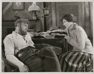 Lois Wilson,  Wallace Beery Orig 1925 Silent Film Scene Still.  Rugged Water