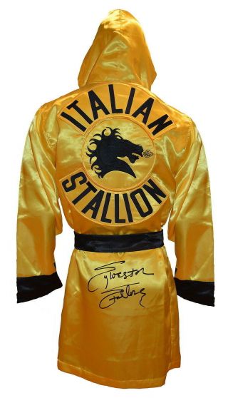 Sylvester Stallone Rocky Balboa Autographed Italian Stallion Robe Asi Proof
