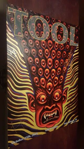 Tool Poster Signed San Antonio Poster Signed By Band Artist Alex Grey