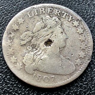 1807 Draped Bust Dime 10c Better Grade Rare Type Coin 17301