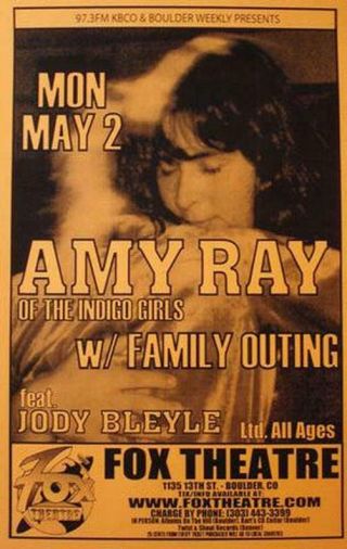 Indigo Girls Amy Ray Boulder Concert Poster