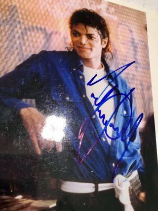 Michael Jackson Vintage Autographed 8x10 Psa/dna