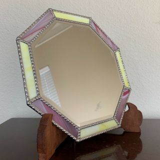 Vintage Mirror Stained Glass Hand Crafted Art 2