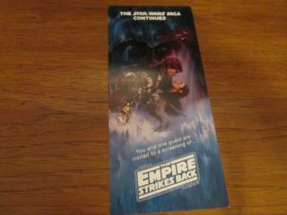 Star Wars The Empire Strikes Back Advance Ticket For Two