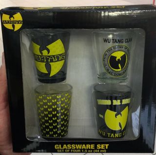 Wu - Tang Clan Set Of 4 Shot Glasses.