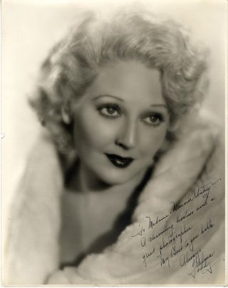 Thelma Todd (,) Autograph,  Signed Oversized Vintage Photograph