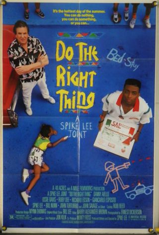 Do The Right Thing Ff Orig 1sh Movie Poster Spike Lee Ossie Davis Ruby Dee (1989)