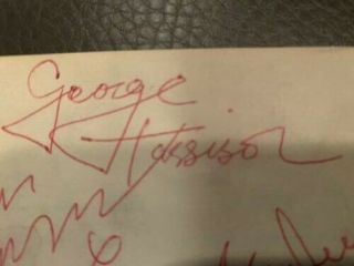 BEATLES JOHN LENNON PAUL MCCARTNEY Signed album page George Harrison Ringo Starr 2