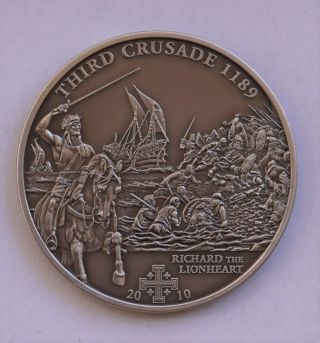 Cook Islands - 2010 - 5 Dollars - History Of The Crusades 3rd Crusade Richard.